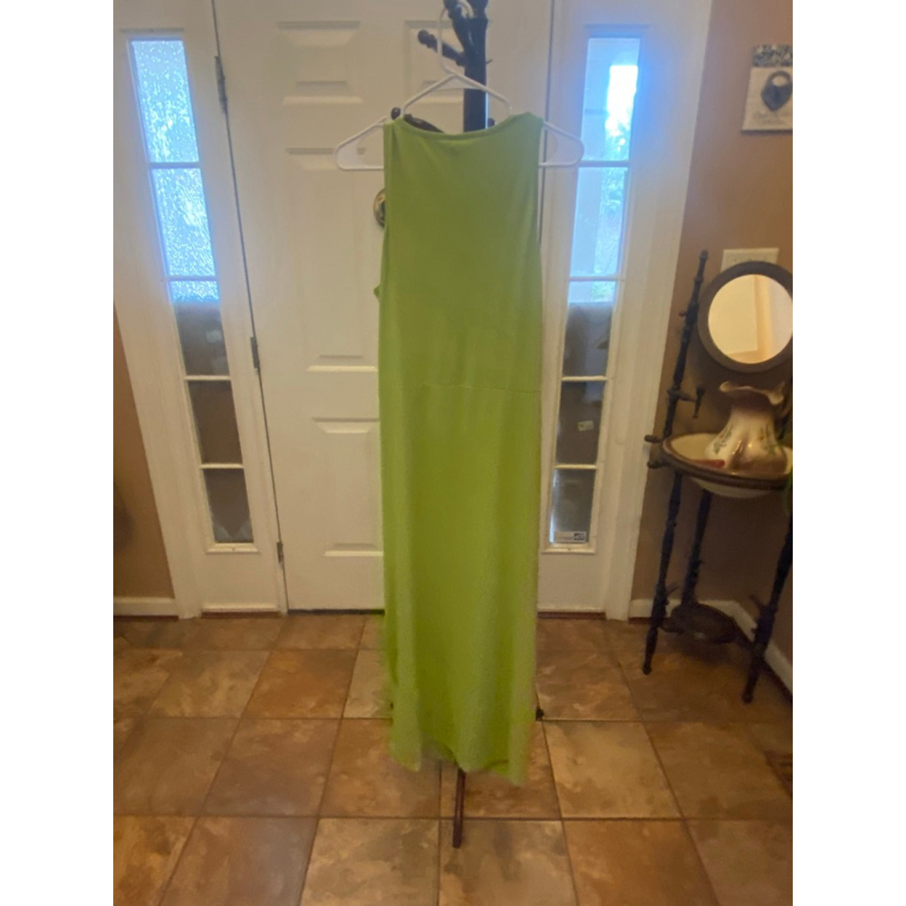 Women's STYLEWE Lime Green Ruched Maxi Dress XL - Picture 8 of 9